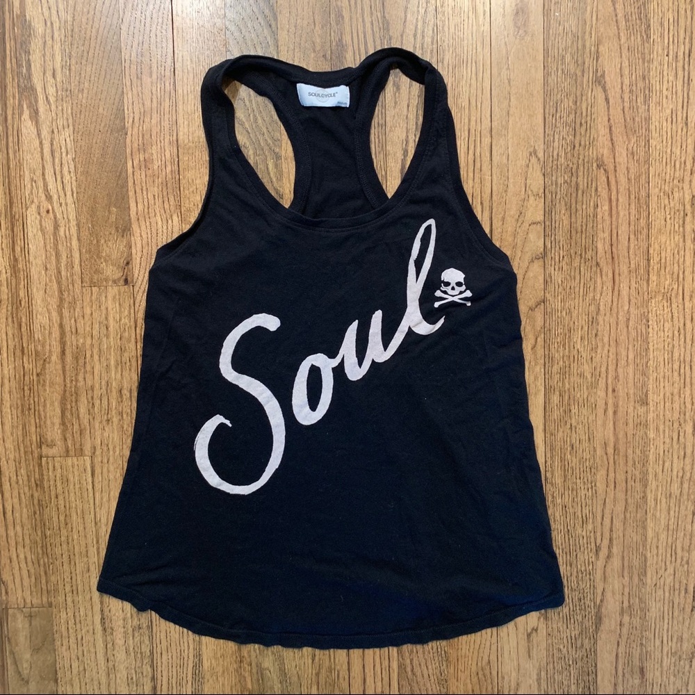 SOULCYCLE RACERBACK TANK WITH SOUL AND SKULL PRINT
